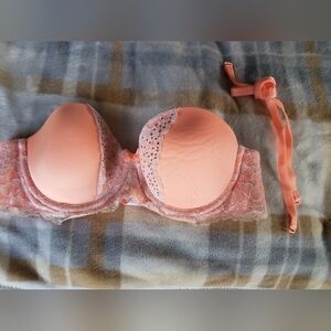 NWOT Victoria's Secret orange strapless or not bra